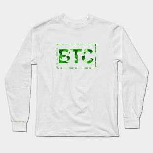 Bitcoin Green Camo Long Sleeve T-Shirt